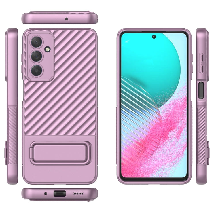 For Samsung Galaxy M54 Wavy Texture TPU Phone Case with Lens Film