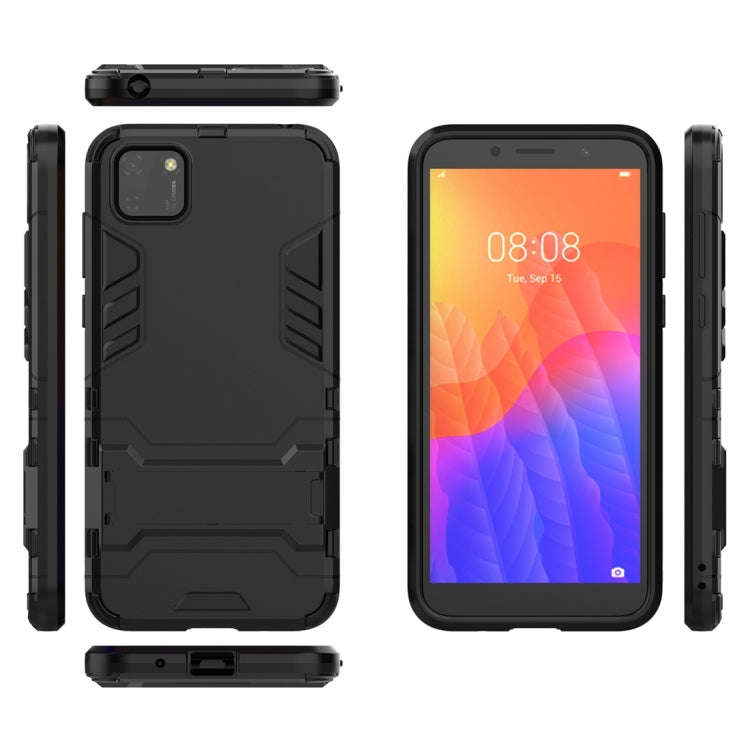 For Huawei Y5P PC + TPU Shockproof Protective Case with Holder