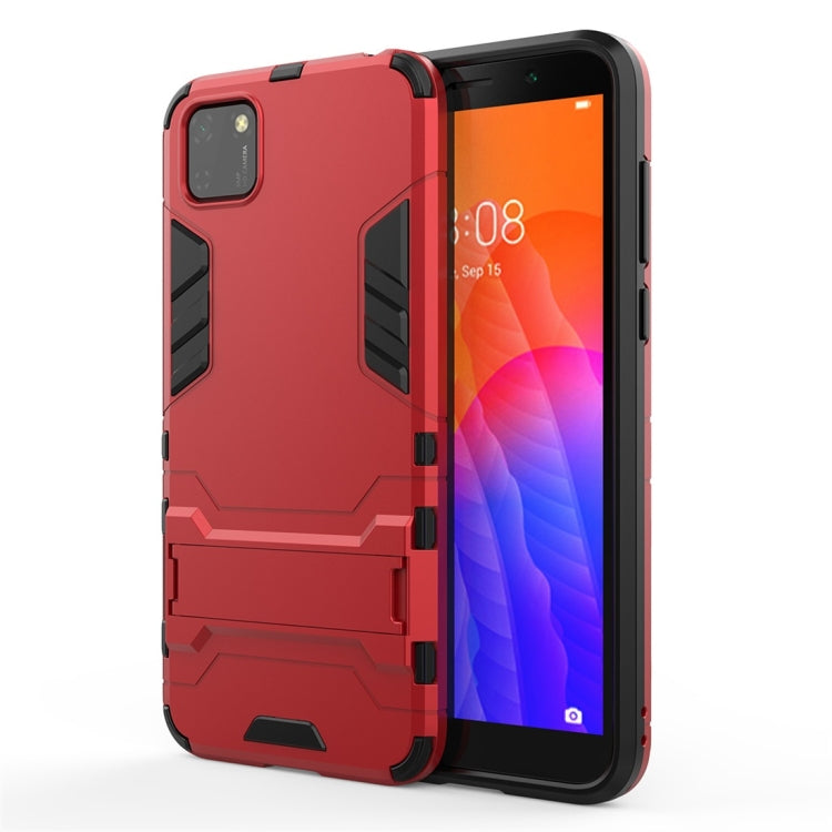 For Huawei Y5P PC + TPU Shockproof Protective Case with Holder