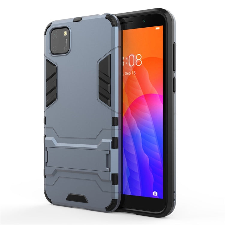 For Huawei Y5P PC + TPU Shockproof Protective Case with Holder