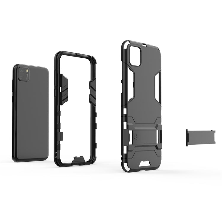 For Huawei Y5P PC + TPU Shockproof Protective Case with Holder