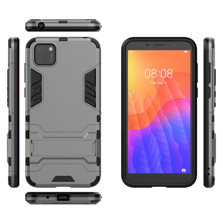For Huawei Y5P PC + TPU Shockproof Protective Case with Holder