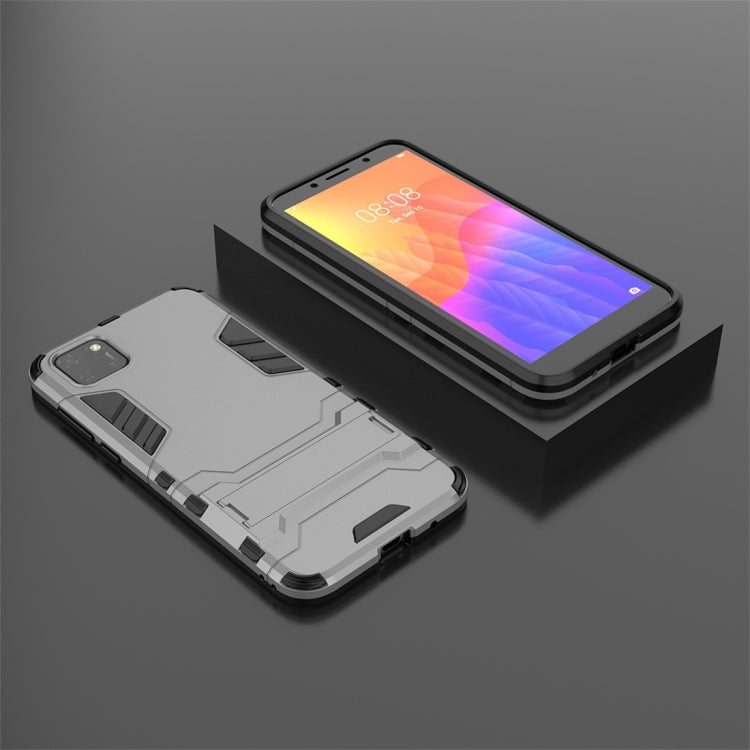 For Huawei Y5P PC + TPU Shockproof Protective Case with Holder
