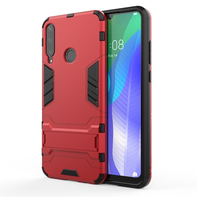For Huawei Y6P PC + TPU Shockproof Protective Case with Holder