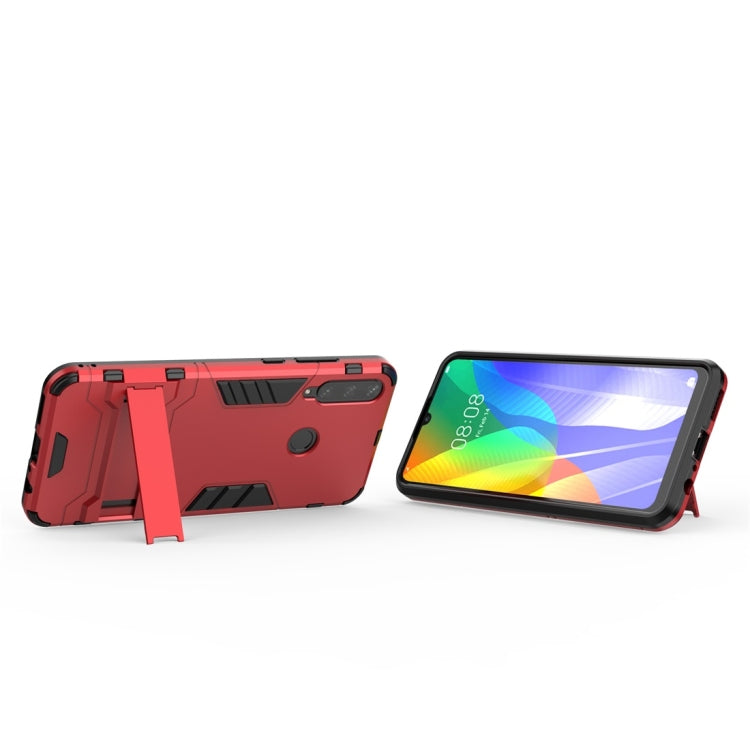 For Huawei Y6P PC + TPU Shockproof Protective Case with Holder