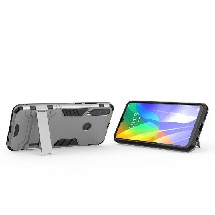 For Huawei Y6P PC + TPU Shockproof Protective Case with Holder