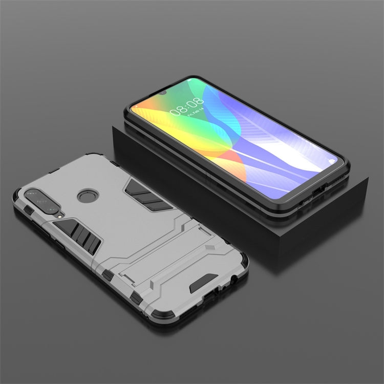 For Huawei Y6P PC + TPU Shockproof Protective Case with Holder