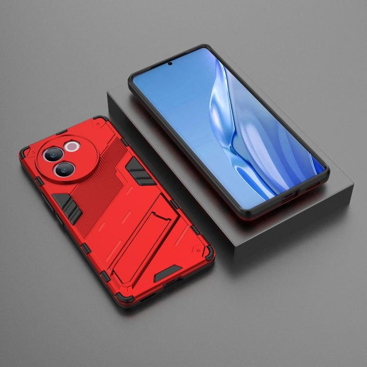 For vivo V30e 5G Global Punk Armor 2 in 1 PC + TPU Phone Case with Holder