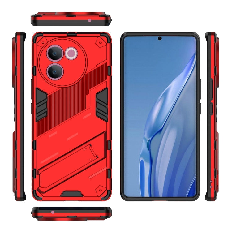For vivo V30e 5G Global Punk Armor 2 in 1 PC + TPU Phone Case with Holder