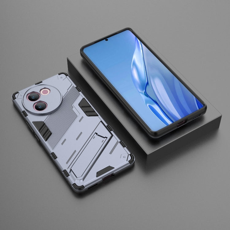 For vivo V30e 5G Global Punk Armor 2 in 1 PC + TPU Phone Case with Holder