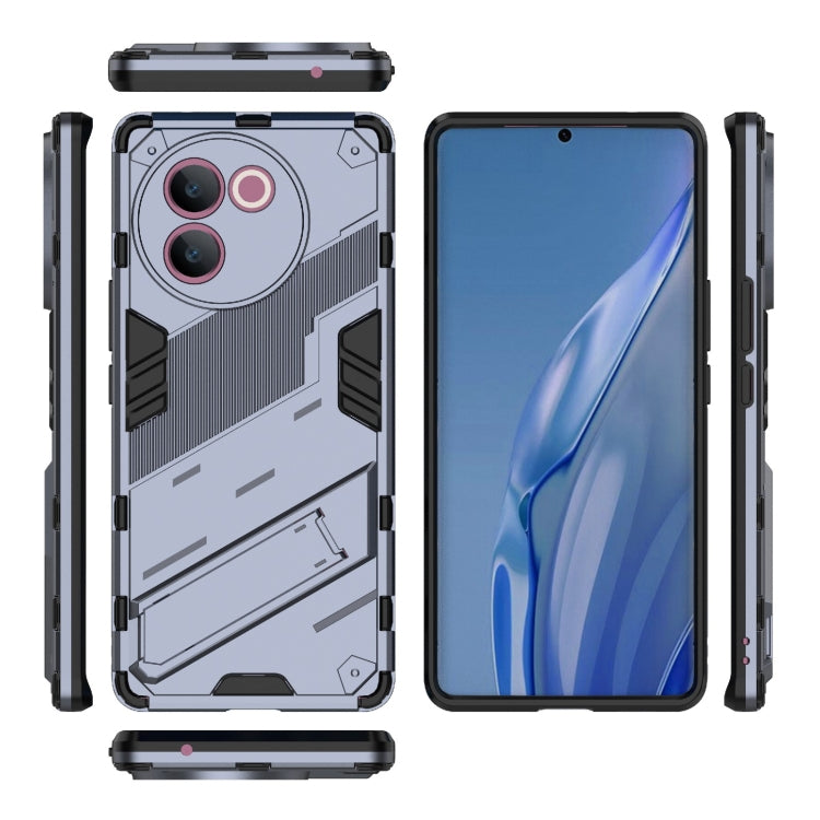 For vivo V30e 5G Global Punk Armor 2 in 1 PC + TPU Phone Case with Holder