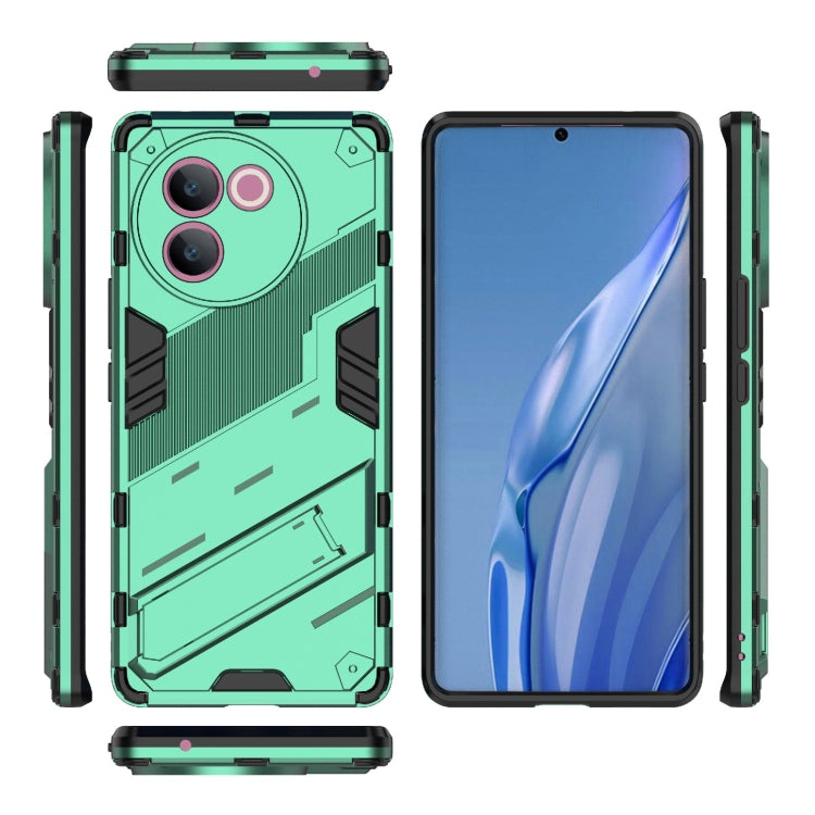For vivo V30e 5G Global Punk Armor 2 in 1 PC + TPU Phone Case with Holder