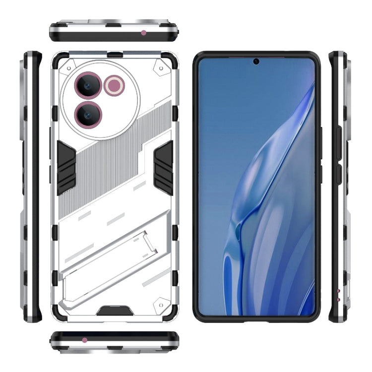 For vivo V30e 5G Global Punk Armor 2 in 1 PC + TPU Phone Case with Holder