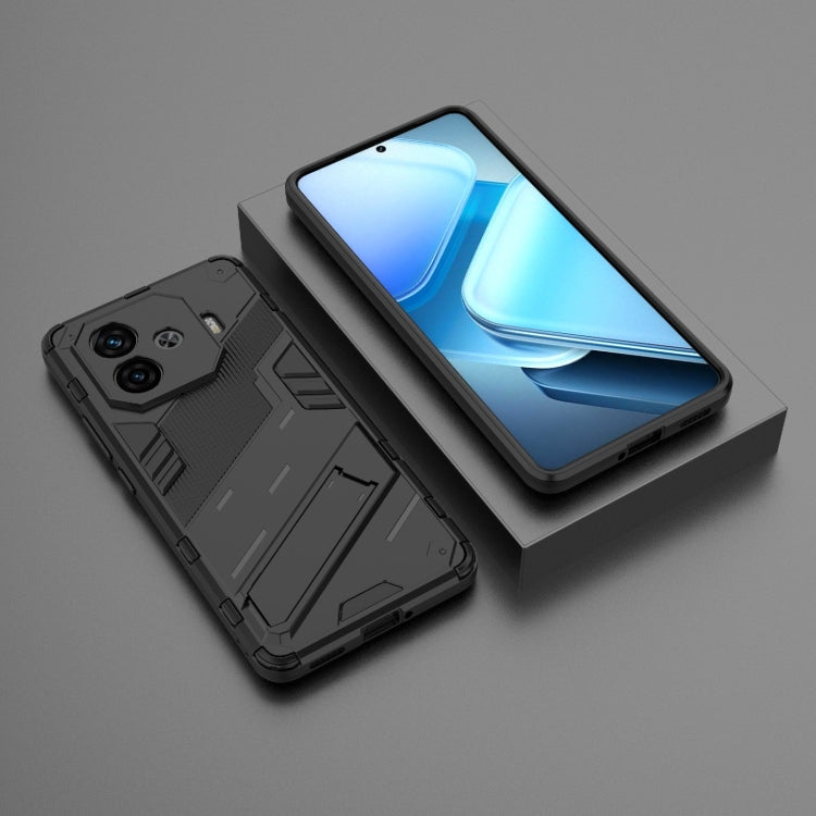 For vivo iQOO Z9 Turbo 5G Punk Armor 2 in 1 PC + TPU Phone Case with Holder