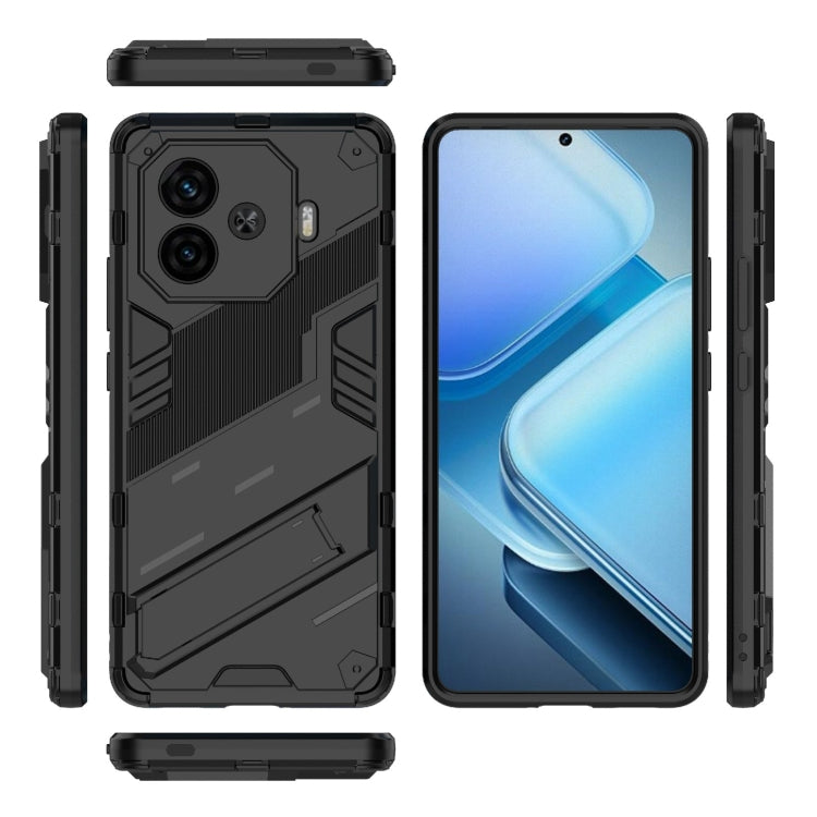 For vivo iQOO Z9 Turbo 5G Punk Armor 2 in 1 PC + TPU Phone Case with Holder