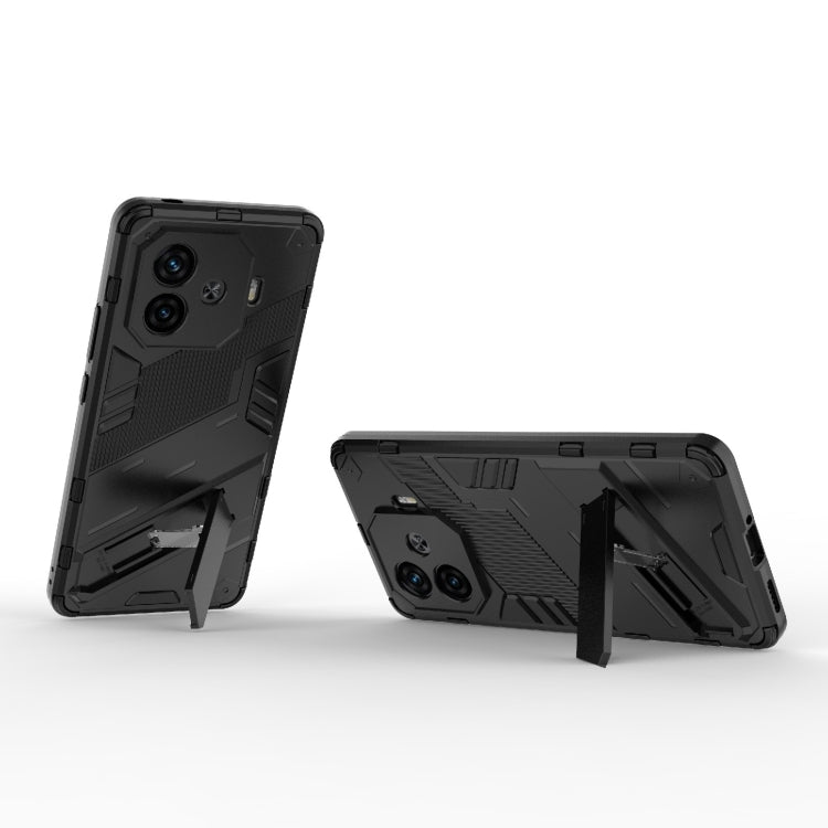 For vivo iQOO Z9 Turbo 5G Punk Armor 2 in 1 PC + TPU Phone Case with Holder
