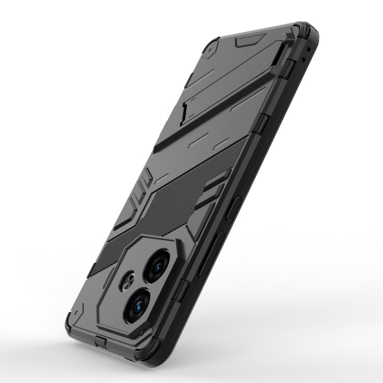 For vivo iQOO Z9 Turbo 5G Punk Armor 2 in 1 PC + TPU Phone Case with Holder