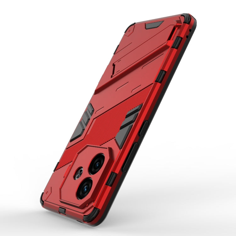 For vivo iQOO Z9 Turbo 5G Punk Armor 2 in 1 PC + TPU Phone Case with Holder