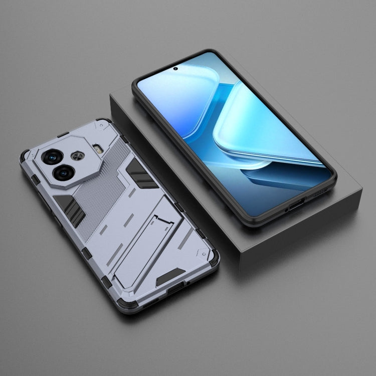 For vivo iQOO Z9 Turbo 5G Punk Armor 2 in 1 PC + TPU Phone Case with Holder