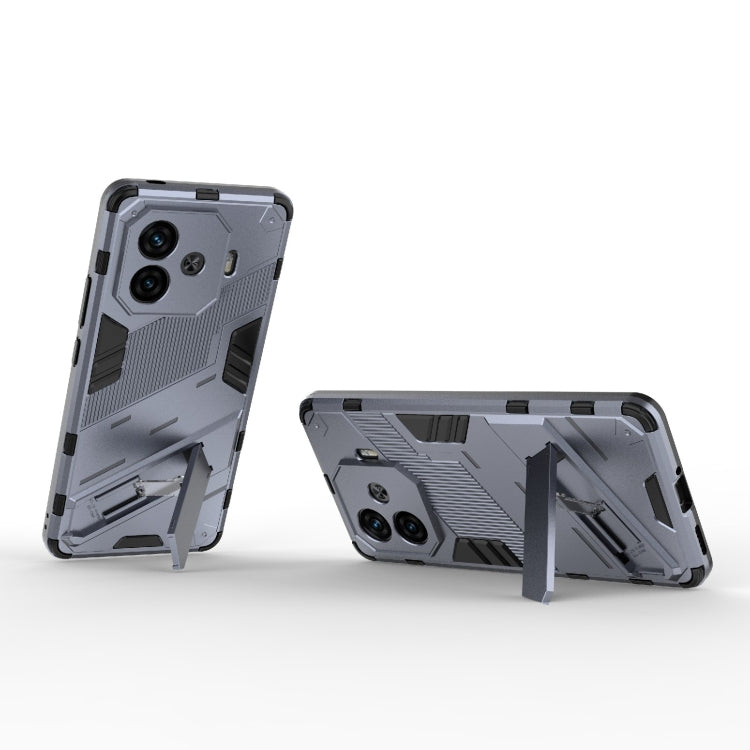 For vivo iQOO Z9 Turbo 5G Punk Armor 2 in 1 PC + TPU Phone Case with Holder