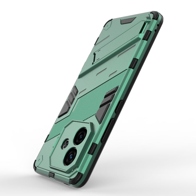 For vivo iQOO Z9 Turbo 5G Punk Armor 2 in 1 PC + TPU Phone Case with Holder