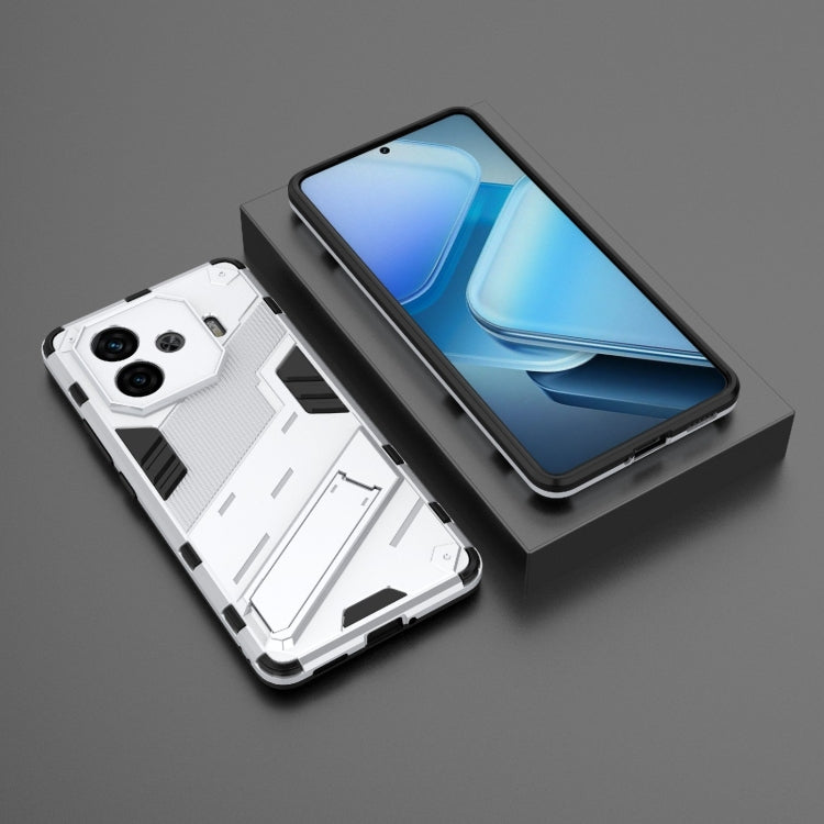 For vivo iQOO Z9 Turbo 5G Punk Armor 2 in 1 PC + TPU Phone Case with Holder
