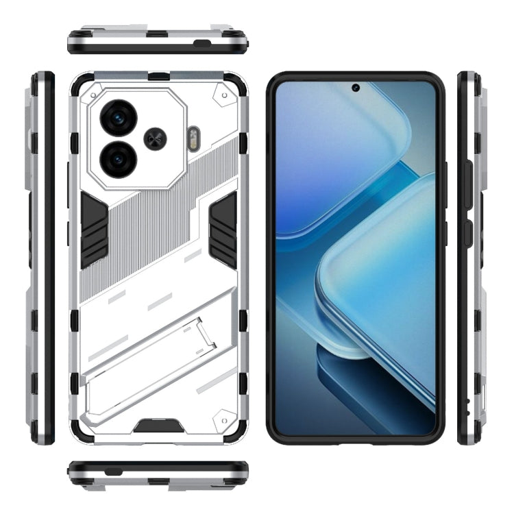 For vivo iQOO Z9 Turbo 5G Punk Armor 2 in 1 PC + TPU Phone Case with Holder