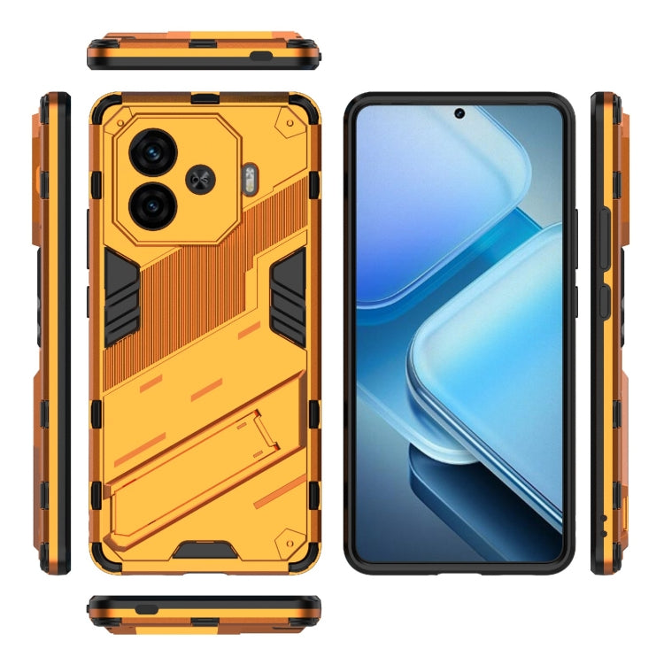 For vivo iQOO Z9 Turbo 5G Punk Armor 2 in 1 PC + TPU Phone Case with Holder