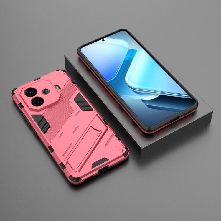 For vivo iQOO Z9 Turbo 5G Punk Armor 2 in 1 PC + TPU Phone Case with Holder