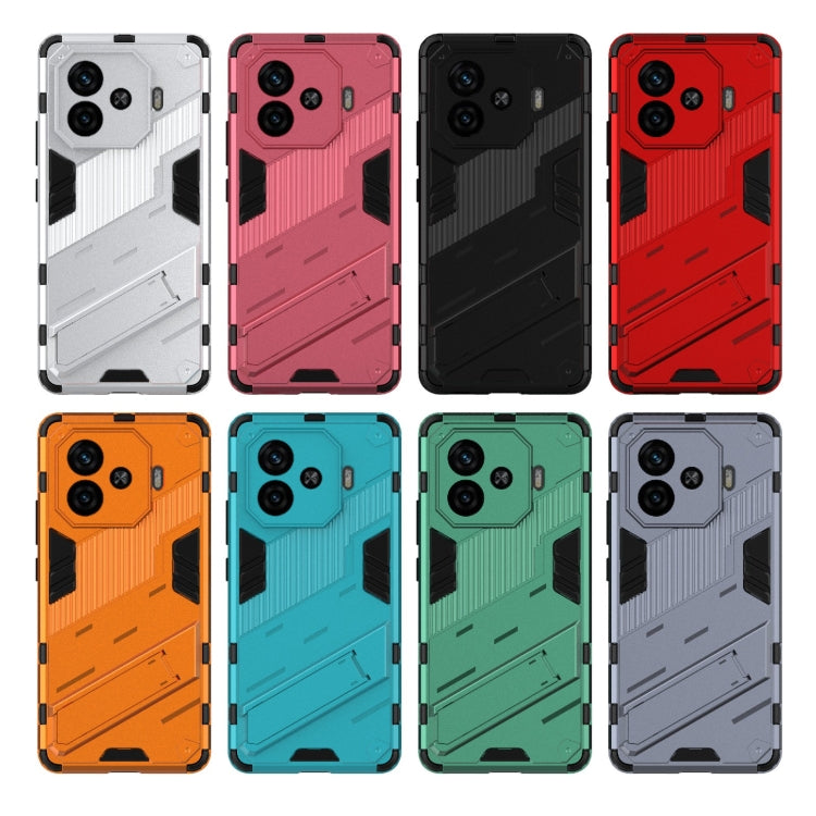 For vivo iQOO Z9 Turbo 5G Punk Armor 2 in 1 PC + TPU Phone Case with Holder