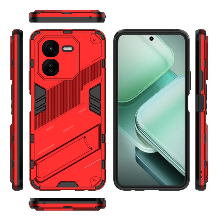 For vivo iQOO Z9X 5G Punk Armor 2 in 1 PC + TPU Phone Case with Holder