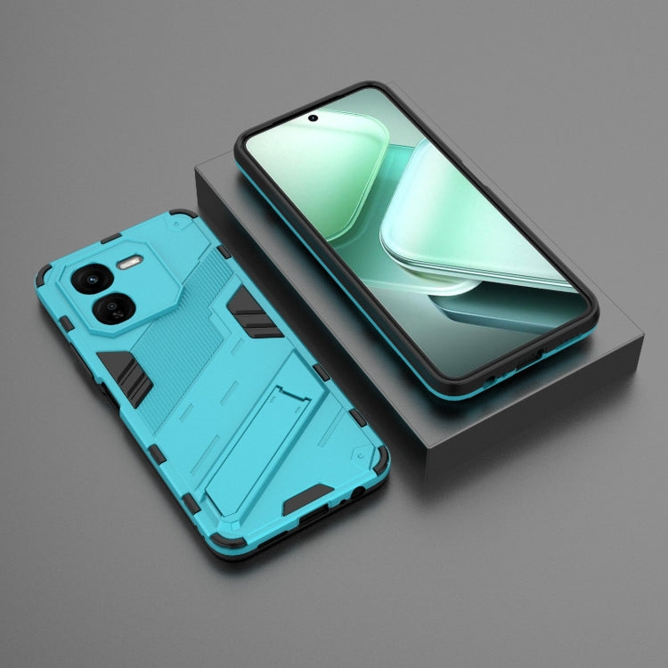 For vivo iQOO Z9X 5G Punk Armor 2 in 1 PC + TPU Phone Case with Holder