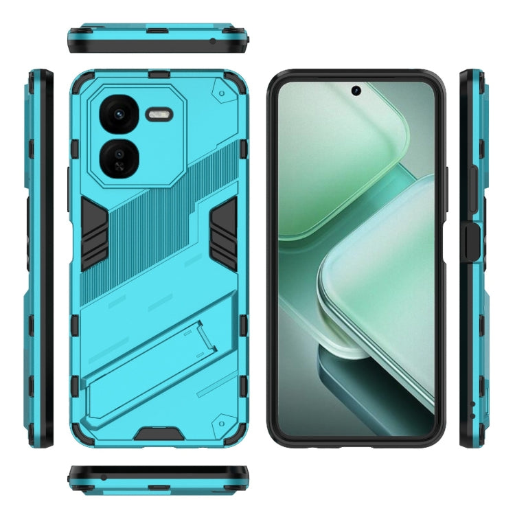 For vivo iQOO Z9X 5G Punk Armor 2 in 1 PC + TPU Phone Case with Holder