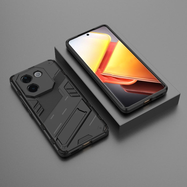 For vivo iQOO Z9s Pro 5G India Punk Armor 2 in 1 PC + TPU Phone Case with Holder