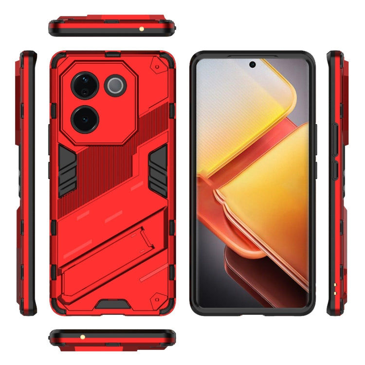For vivo iQOO Z9s Pro 5G India Punk Armor 2 in 1 PC + TPU Phone Case with Holder