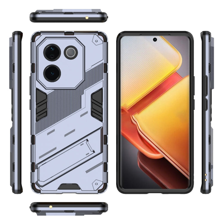 For vivo iQOO Z9s Pro 5G India Punk Armor 2 in 1 PC + TPU Phone Case with Holder