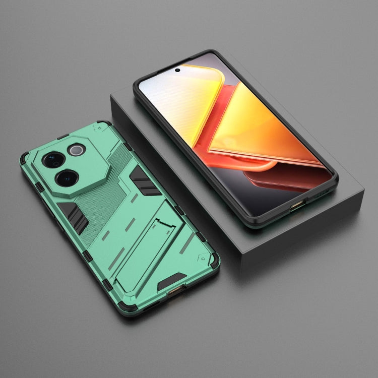 For vivo iQOO Z9s Pro 5G India Punk Armor 2 in 1 PC + TPU Phone Case with Holder