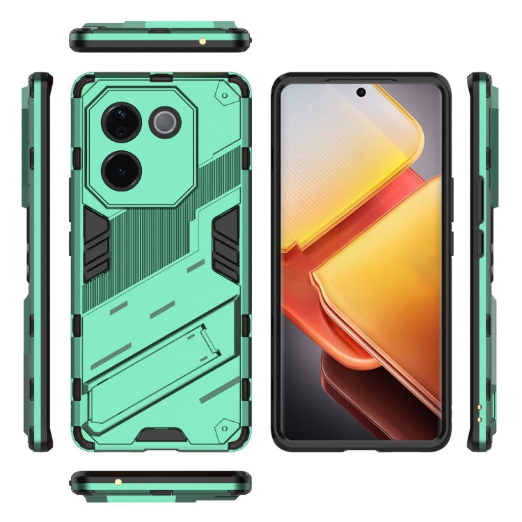 For vivo iQOO Z9s Pro 5G India Punk Armor 2 in 1 PC + TPU Phone Case with Holder