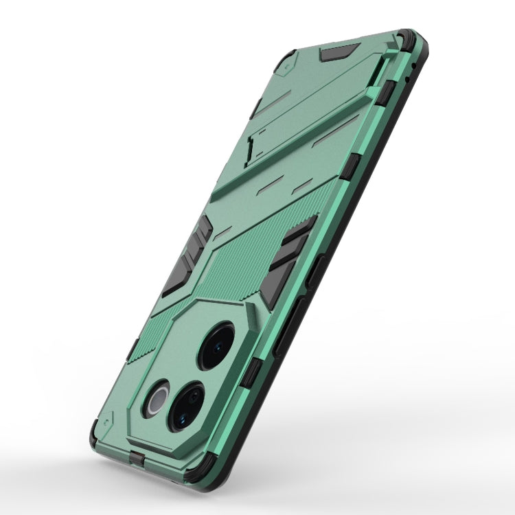 For vivo iQOO Z9s Pro 5G India Punk Armor 2 in 1 PC + TPU Phone Case with Holder