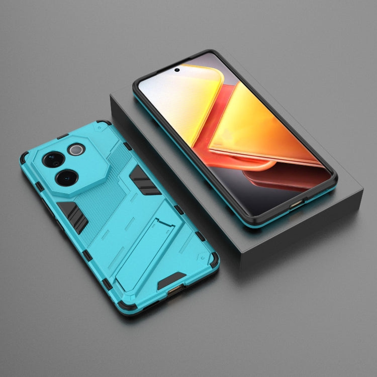 For vivo iQOO Z9s Pro 5G India Punk Armor 2 in 1 PC + TPU Phone Case with Holder