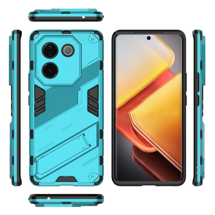 For vivo iQOO Z9s Pro 5G India Punk Armor 2 in 1 PC + TPU Phone Case with Holder