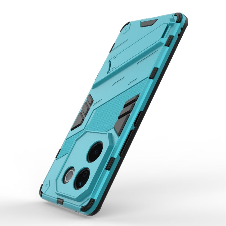 For vivo iQOO Z9s Pro 5G India Punk Armor 2 in 1 PC + TPU Phone Case with Holder