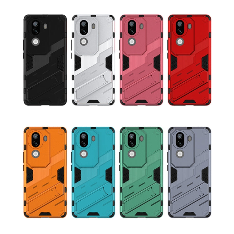For vivo iQOO Z9s 5G Global Punk Armor 2 in 1 PC + TPU Phone Case with Holder
