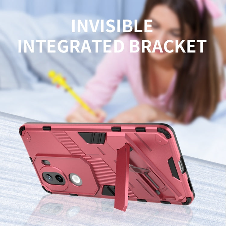 For vivo iQOO Z9s 5G Global Punk Armor 2 in 1 PC + TPU Phone Case with Holder
