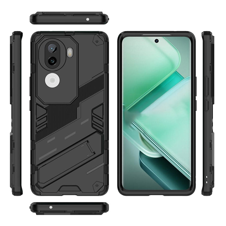 For vivo iQOO Z9s 5G Global Punk Armor 2 in 1 PC + TPU Phone Case with Holder