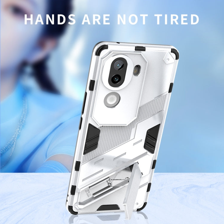 For vivo iQOO Z9s 5G Global Punk Armor 2 in 1 PC + TPU Phone Case with Holder