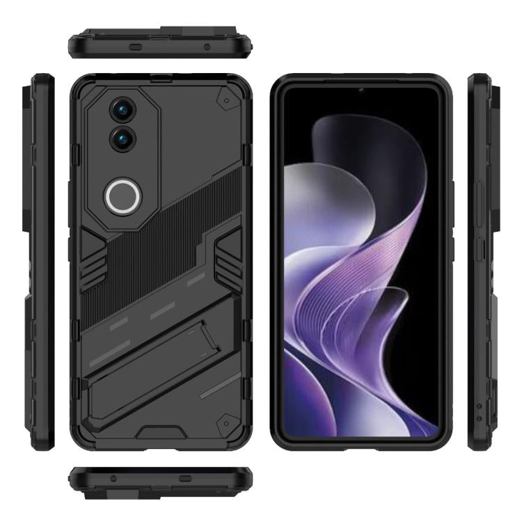For vivo V50 5G Global Punk Armor 2 in 1 PC + TPU Phone Case with Holder