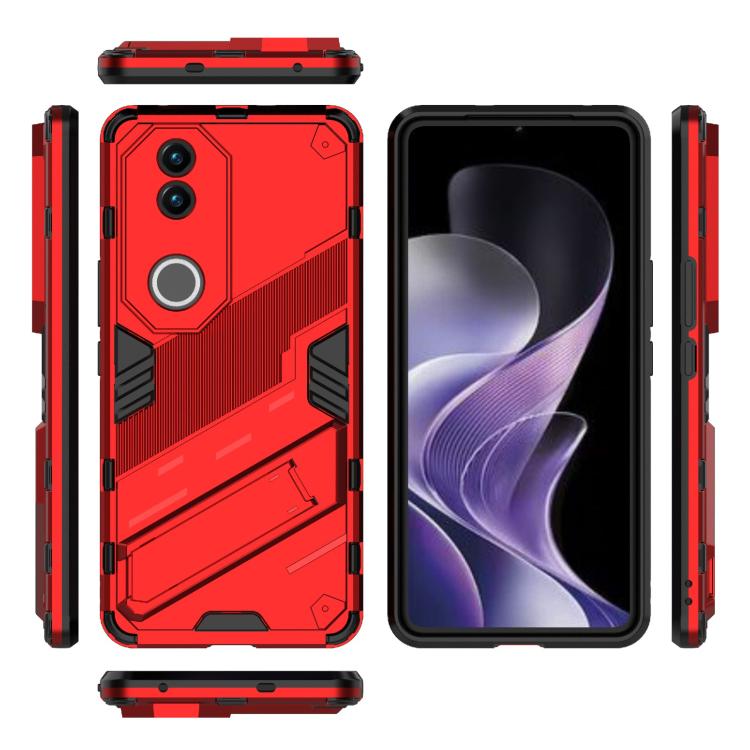 For vivo V50 5G Global Punk Armor 2 in 1 PC + TPU Phone Case with Holder