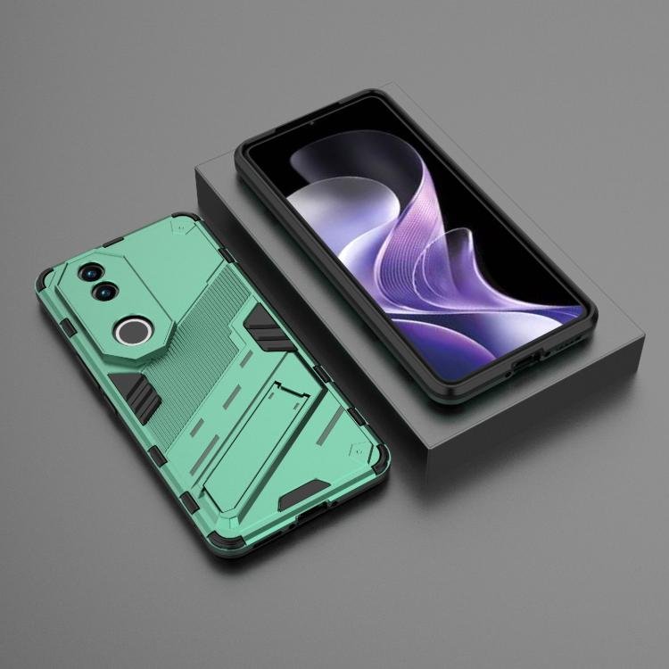 For vivo V50 5G Global Punk Armor 2 in 1 PC + TPU Phone Case with Holder