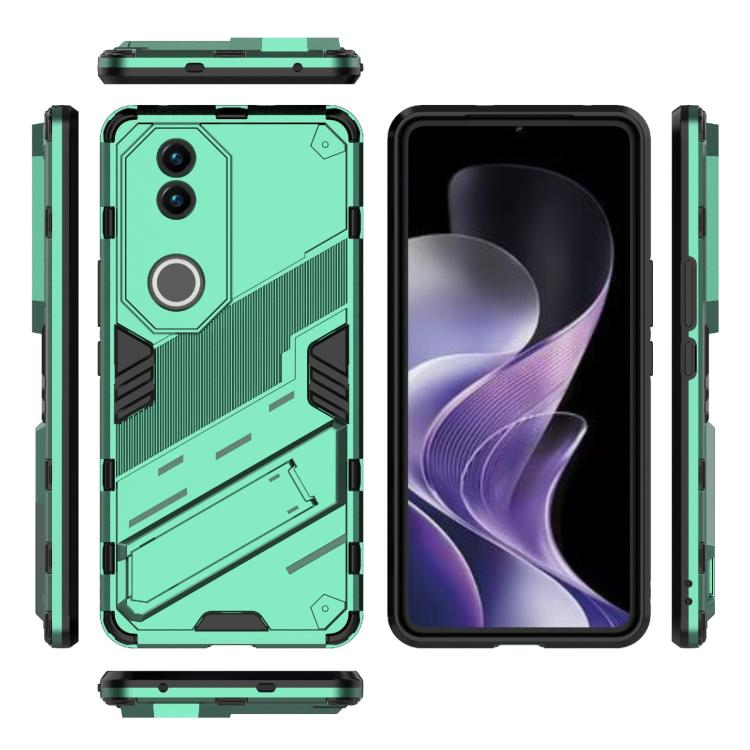 For vivo V50 5G Global Punk Armor 2 in 1 PC + TPU Phone Case with Holder